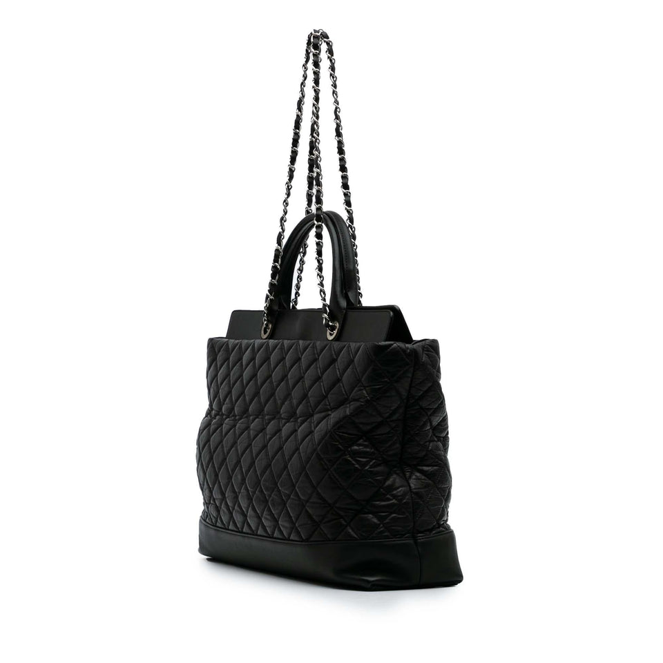 Chanel Quilted Aged Calfskin Be CC Shopper Tote
