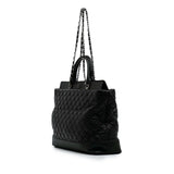 Chanel Quilted Aged Calfskin Be CC Shopper Tote