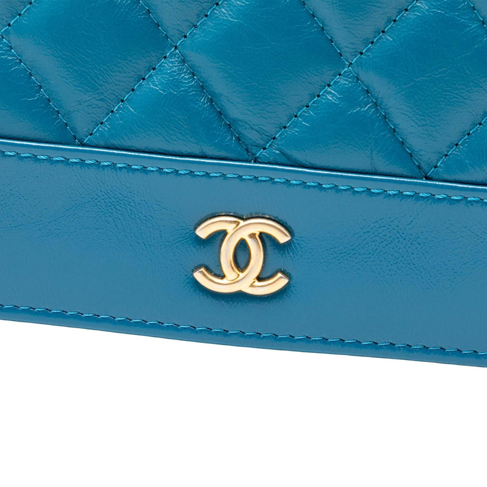 Chanel Quilted Aged Calfskin Gabrielle Wallet On Chain
