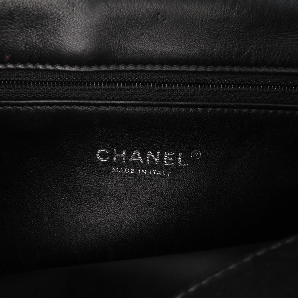Chanel Quilted Calfskin Double Chain Top Handle Flap