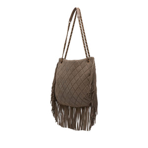 Chanel Quilted Calfskin Into The Fringe Hobo