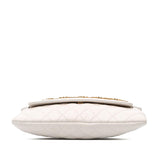 Chanel Quilted Calfskin Logo Enchained Clutch
