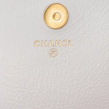 Chanel Quilted Calfskin Logo Enchained Clutch