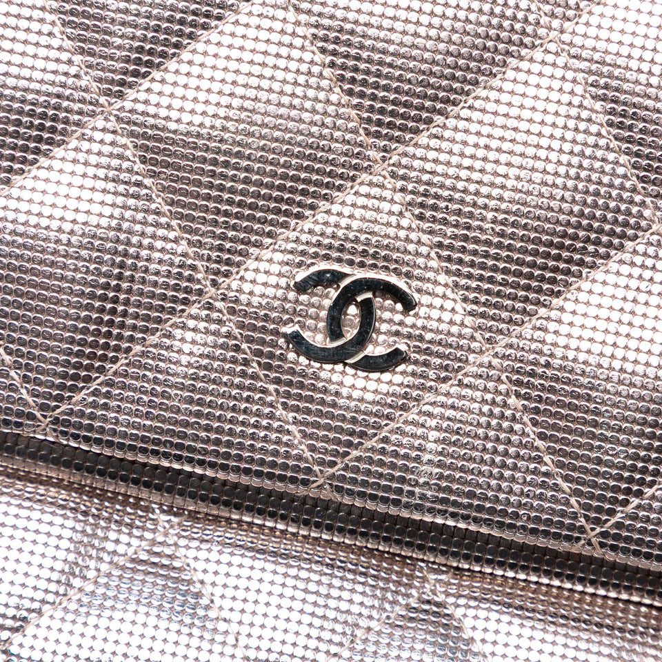 Chanel Quilted Calfskin Pixel Effect Beauty Foldover Clutch