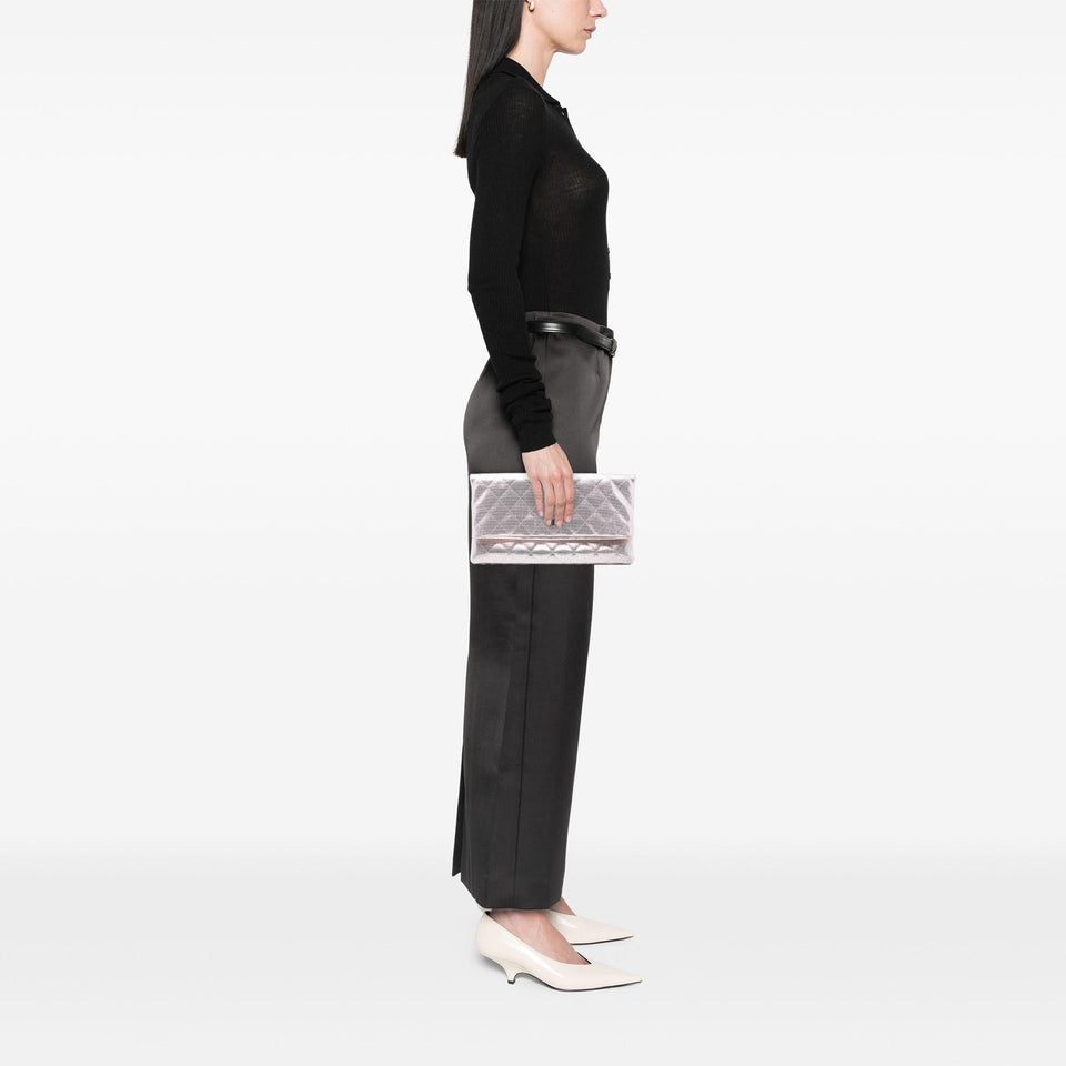 Chanel Quilted Calfskin Pixel Effect Beauty Foldover Clutch