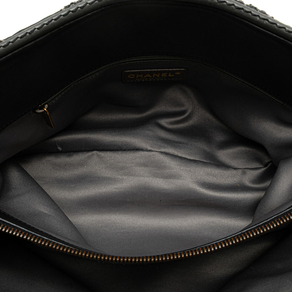 Chanel Quilted Calfskin Stitch Triptych Shoulder Bag
