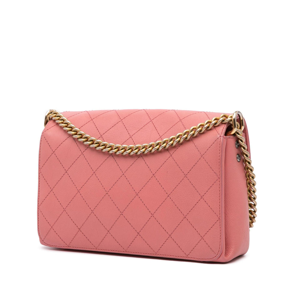 Chanel Quilted Calfskin Straight Lined Flap