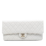 Chanel Quilted Caviar East West Flap Clutch