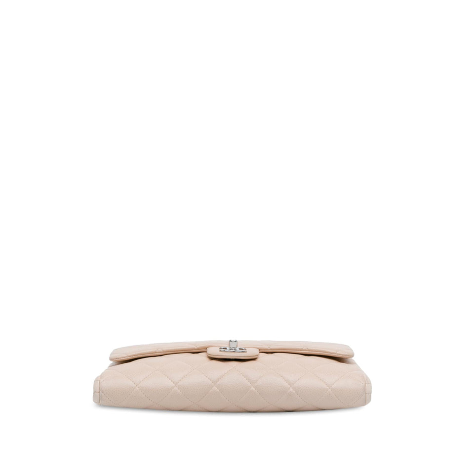 Chanel Quilted Caviar Flap Clutch with Chain (SHG-7v4fjq)