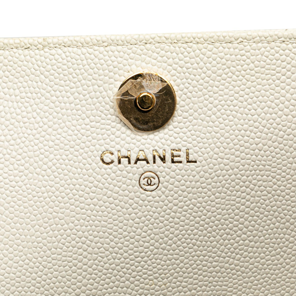 Chanel Quilted Caviar Frame Flap Clutch with Chain