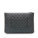 Chanel Quilted Caviar O Case Clutch (SHG-6m9479)