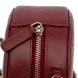 Chanel Quilted Caviar Round Clutch With Chain (SHG-oNHYrK)