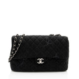 Chanel Quilted Denim CC Jumbo Single Flap Bag