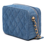 Chanel Quilted Denim Pearl Crush Camera Bag