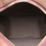 Chanel Quilted Iridescent Lambskin Round Clutch With Chain