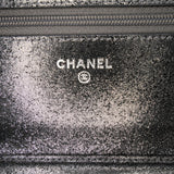 Chanel Quilted Iridescent Lambskin Tartan Button Wallet On Chain