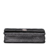 Chanel Quilted Iridescent Lambskin Tartan Button Wallet On Chain