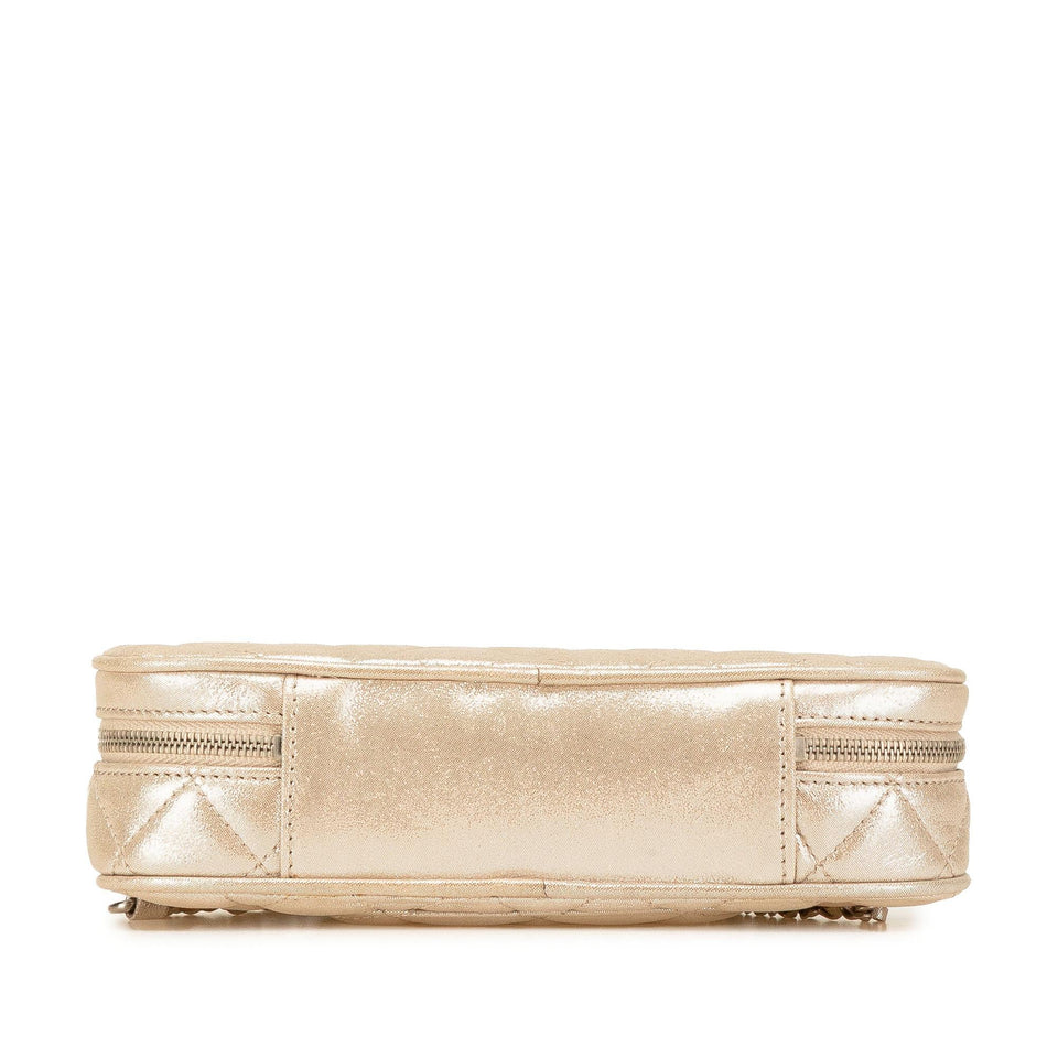 Chanel Quilted Iridescent Lambskin Wristlet Clutch