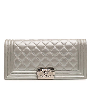 Chanel Quilted Lambskin Boy Flap Clutch