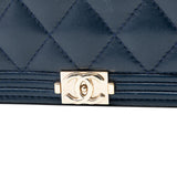 Chanel Quilted Lambskin Boy Wallet On Chain