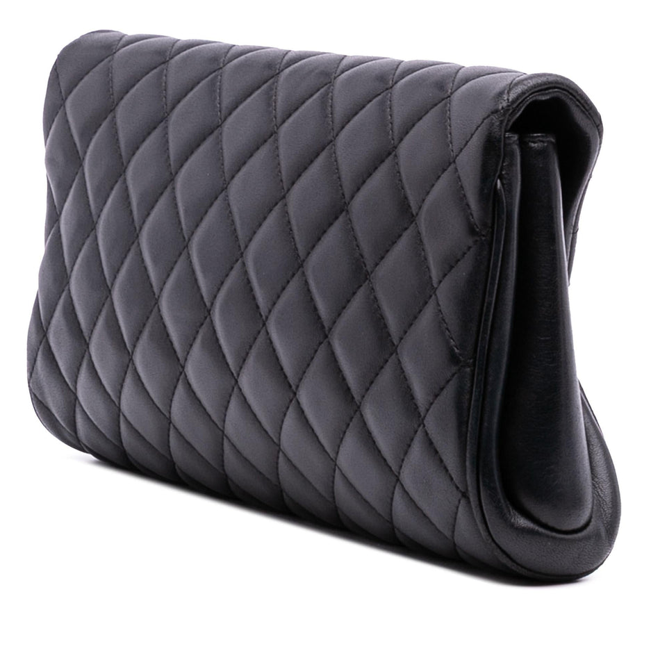Chanel Quilted Lambskin Fold Up Again Clutch