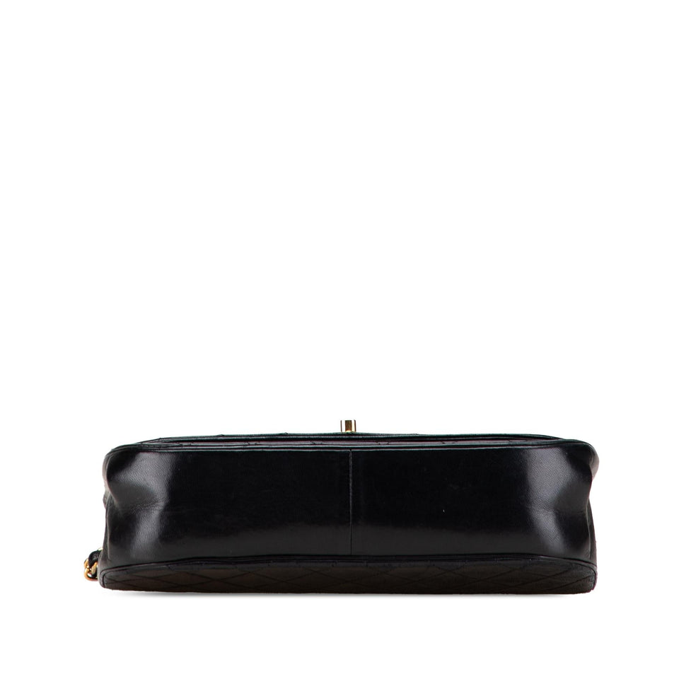 Chanel Quilted Lambskin Half Moon Double Flap