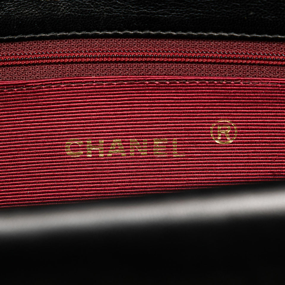 Chanel Quilted Lambskin Half Moon Double Flap