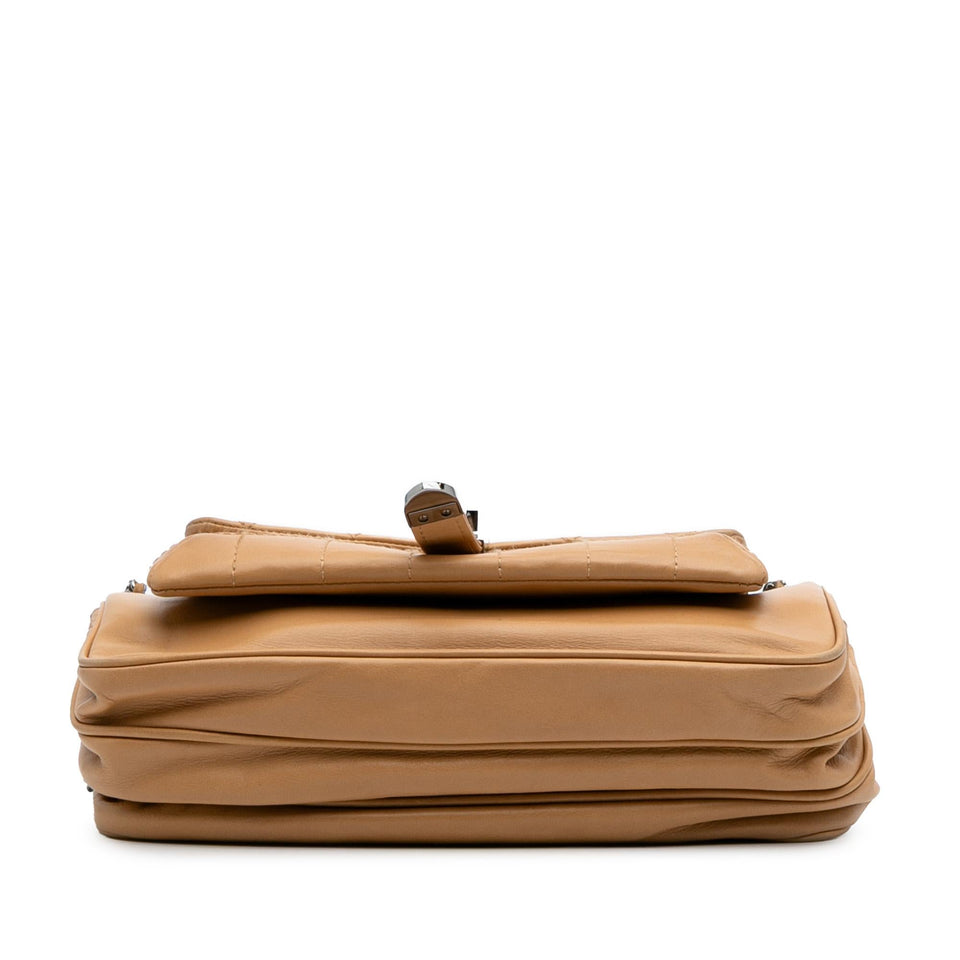 Chanel Quilted Lambskin Mademoiselle Lock Accordion Flap