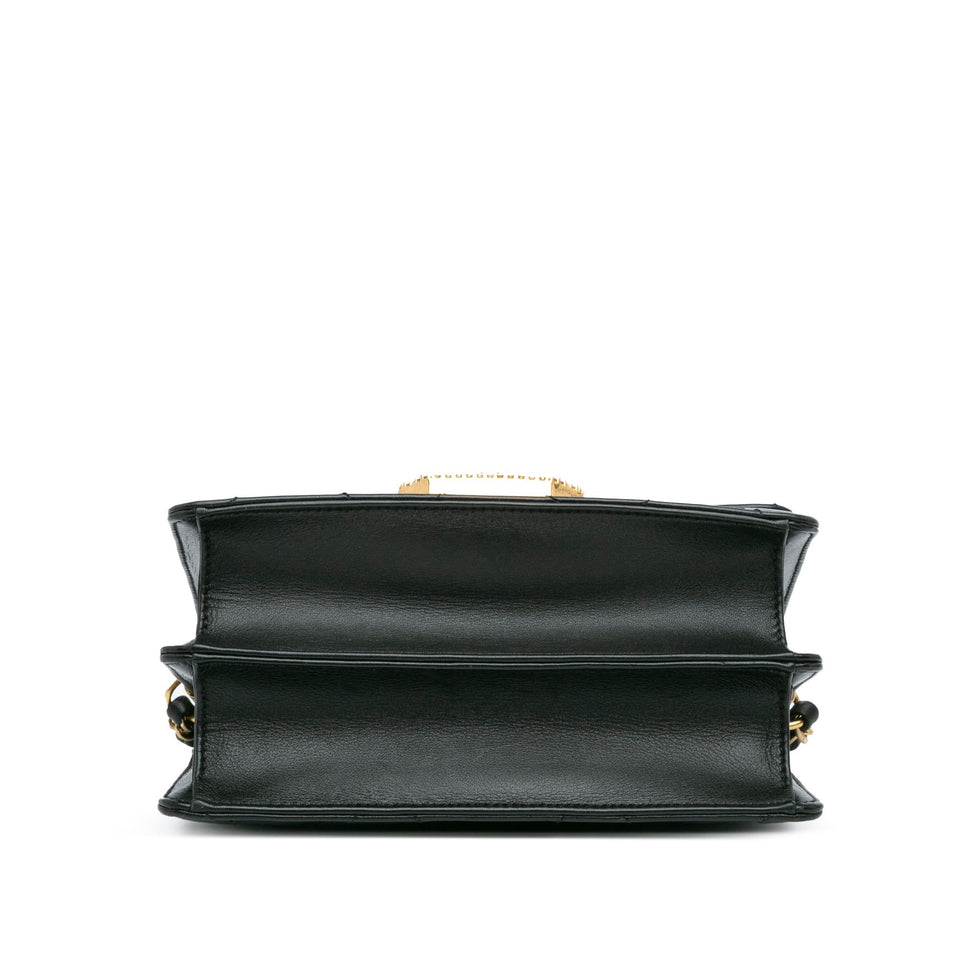 Chanel Quilted Lambskin Octagonal Buckle Crossbody