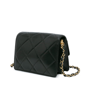 Chanel Quilted Lambskin Octagonal Buckle Crossbody