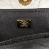 Chanel Quilted Lambskin Pearl Crown Handle Clutch Bag