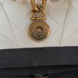 Chanel Quilted Lambskin Pearl Crown Handle Clutch Bag