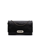 Chanel Quilted Lambskin Retro Label Shoulder Bag
