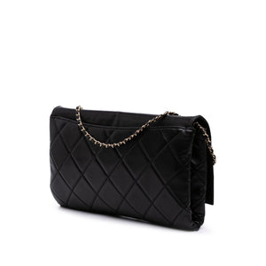 Chanel Quilted Lambskin Retro Label Shoulder Bag