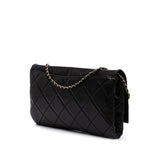 Chanel Quilted Lambskin Retro Label Shoulder Bag