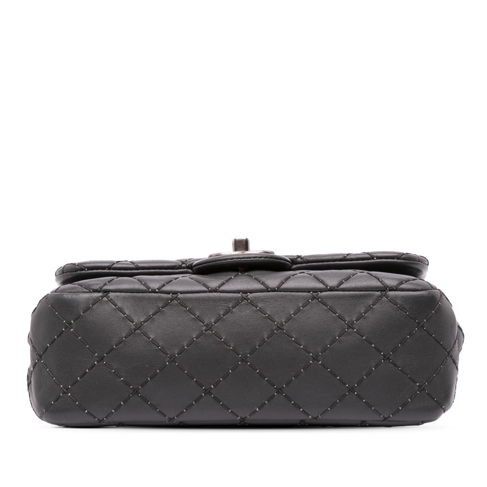 Chanel Quilted Lambskin Stitched Single Flap