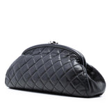 Chanel Quilted Lambskin Timeless Kisslock Clutch