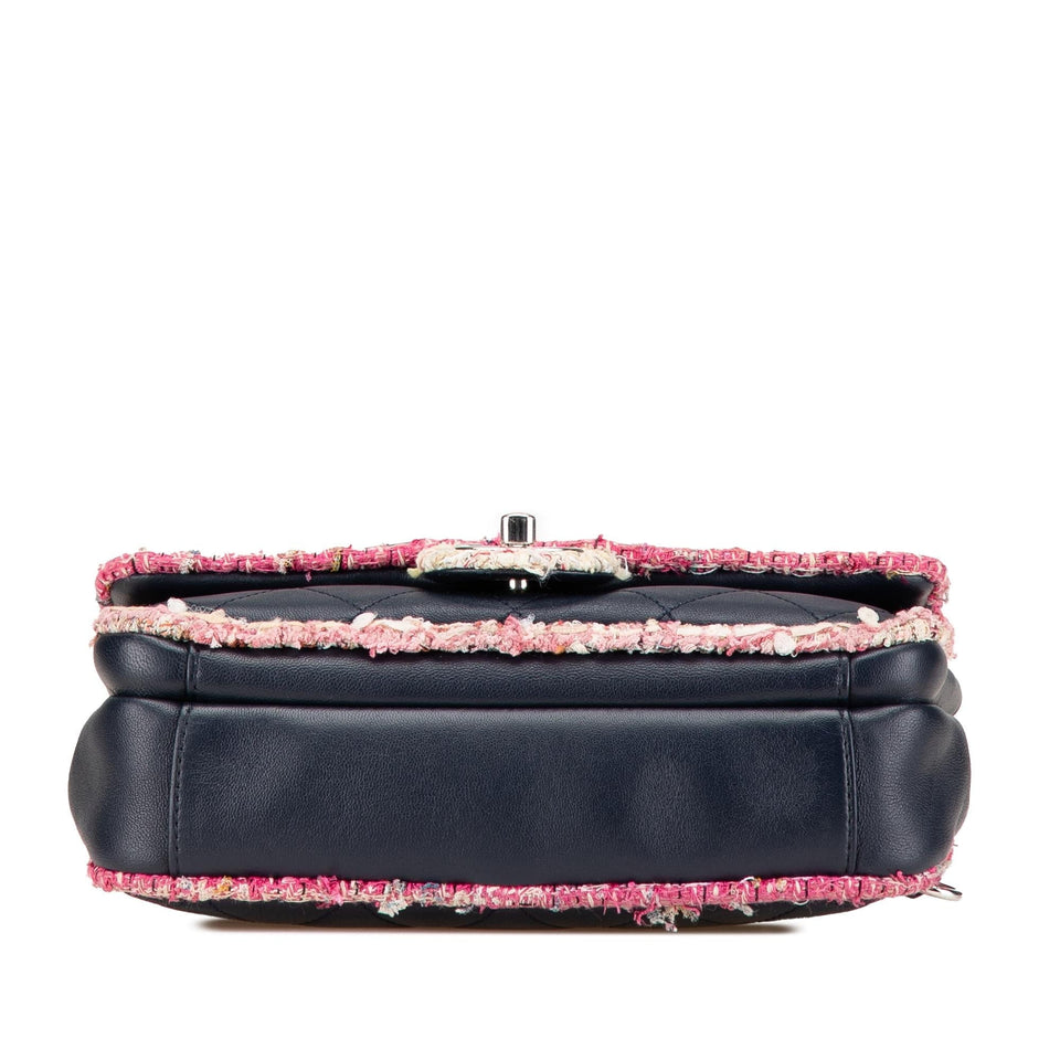 Chanel Quilted Lambskin and Tweed Elegant Trim Flap