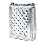 Chanel Quilted Metallic Calfskin North South Boy Flap