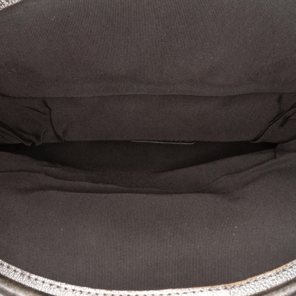 Chanel Quilted Metallic Goatskin Tabatiere Kisslock Foldover Clutch