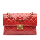 Chanel Quilted Patent Goatskin Pagoda Accordion Flap