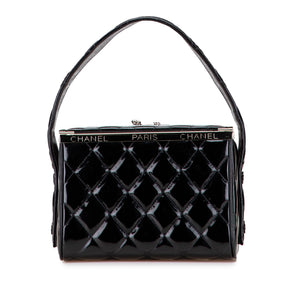 Chanel Quilted Patent Leather Box Handbag