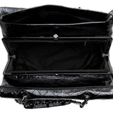 Chanel Quilted Patent Leather Ritz Flap Bag (SHF-17954)