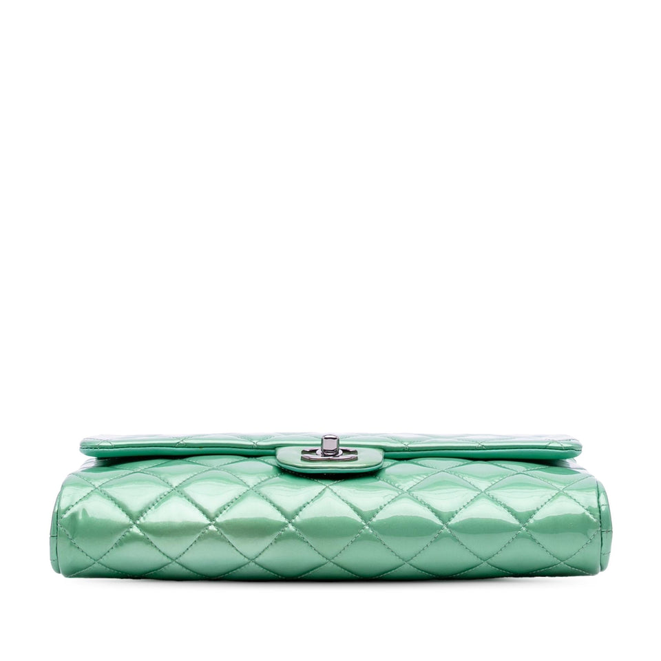 Chanel Quilted Patent New Clutch on Chain