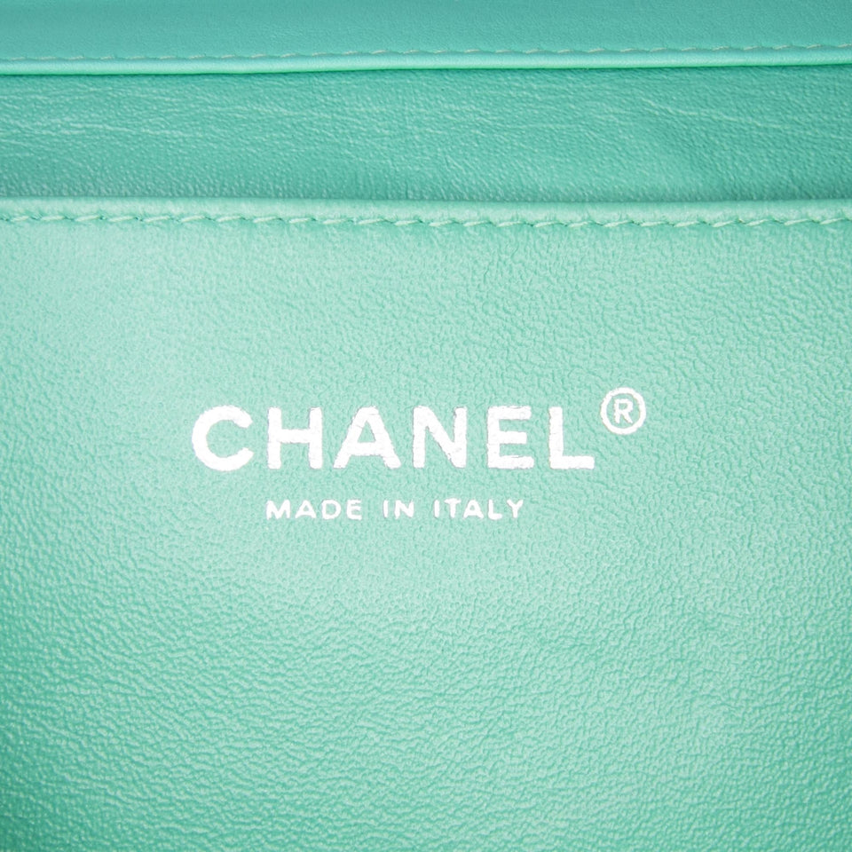 Chanel Quilted Patent New Clutch on Chain