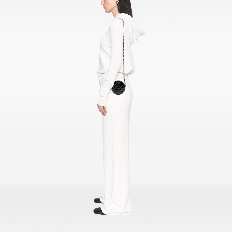 Chanel Quilted Patent Round As Earth Crossbody