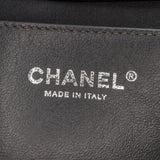 Chanel Quilted Striated Metallic Patent Clutch with Chain