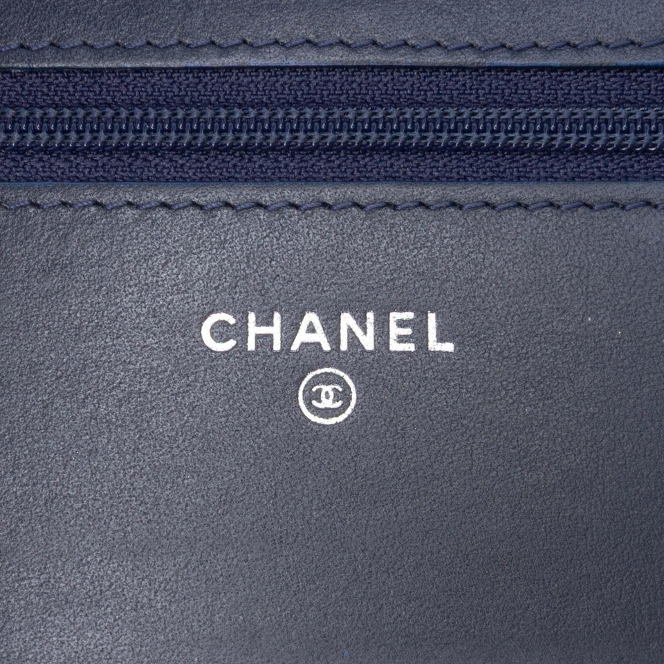 Chanel Quilted Tweed and Calfskin Gabrielle Wallet On Chain