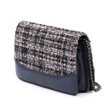 Chanel Quilted Tweed and Calfskin Gabrielle Wallet On Chain