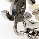 Chanel Vintage Ruthenium Resin CC Star Drop Clip On Earrings